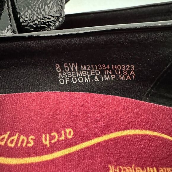 Munro Women’s Loafers 8.5W Black Patent Leather Perfect Fit Arch Support Slip On - Picture 7 of 8